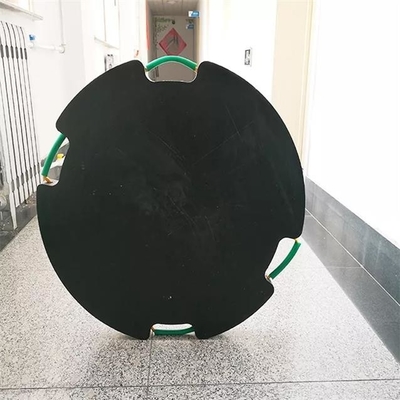 Almofada redonda preta da guiga de Jack Foot Plate Plastic Crane do HDPE para guindastes móveis