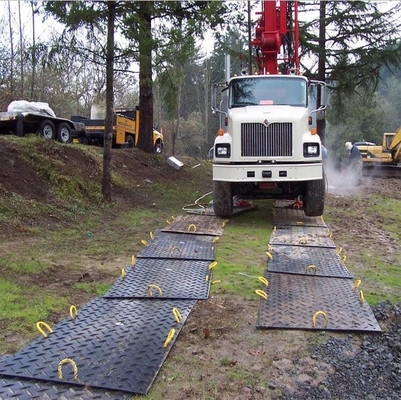Estrada provisória plástica de Mat Ground Protection Mats For da trilha do polietileno de 2×8 Ft