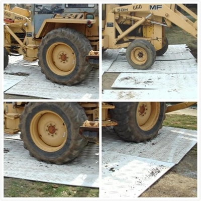 4ft. W X 8ft. L proteção à terra Mats Clear do HDPE de Diamond Plate Tread Design