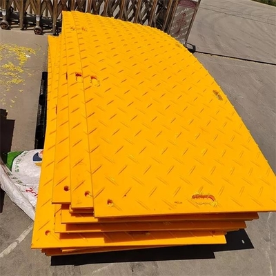 Esteira de pavimentação pedestre provisória plástica do anti HDPE resistente da terra da lama do impacto