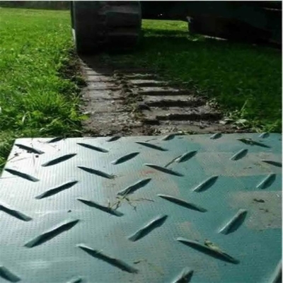 As estradas plásticas verdes duráveis da terra do HDPE inundam Mat For Excavators Construction