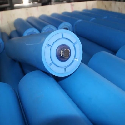 Tensor azul do rolo do transporte de correia de UHMWPE para o rolo de mineração do transporte de correia