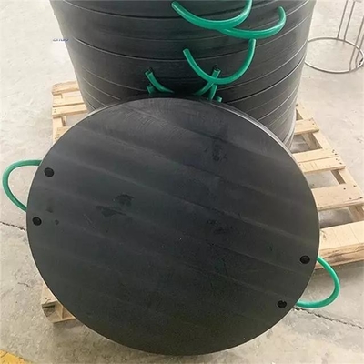 Impacto - guiga plástica móvel resistente Jack Pads do HDPE do guindaste dos cantos de círculo