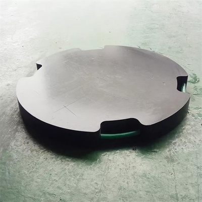 Almofada redonda preta da guiga de Jack Foot Plate Plastic Crane do HDPE para guindastes móveis