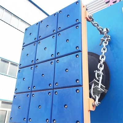 O para-choque plástico azul impermeável da doca de Marine Panel UHMWPE acolchoa para o para-choque do molhe
